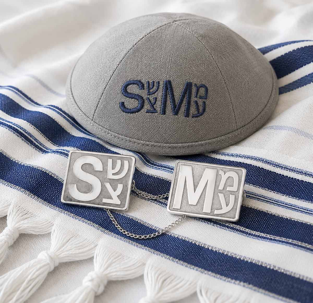 Custom Made Sterling Silver Tallit Clips
