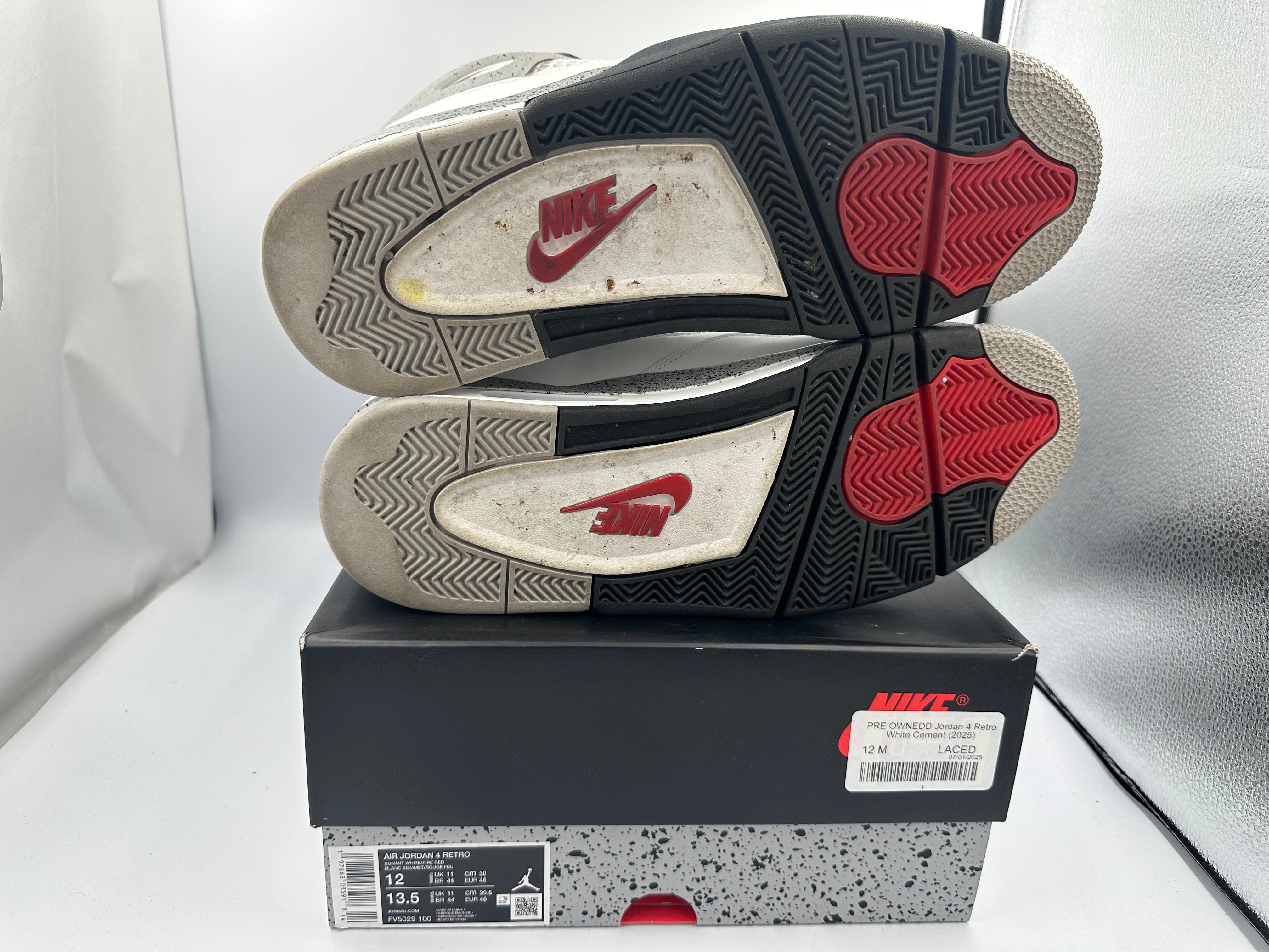 PRE OWNEDD Jordan 4 Retro White Cement (2025)