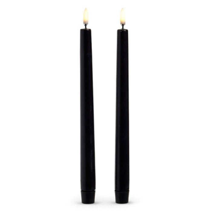 10" Black Wax Taper Candles by Quirks! at Shirley Shoppe