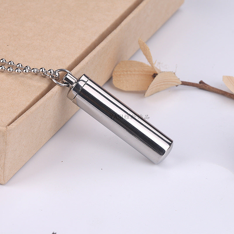 Men's Cinerary Casket Simple Glossy Can Be Pendant