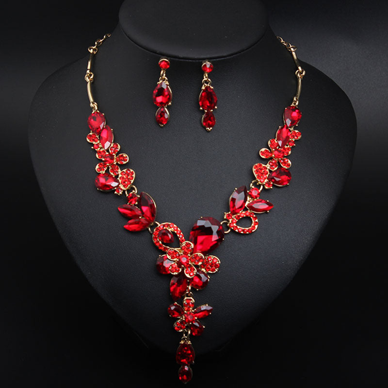 Flowers Suite Flash Gem Female Fashion Necklaces