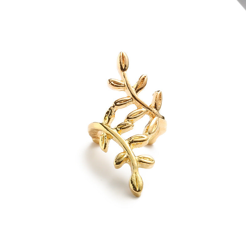 Women's & Men's Fashionable Trendy Korean Leaf Shaped Without Ear Clip