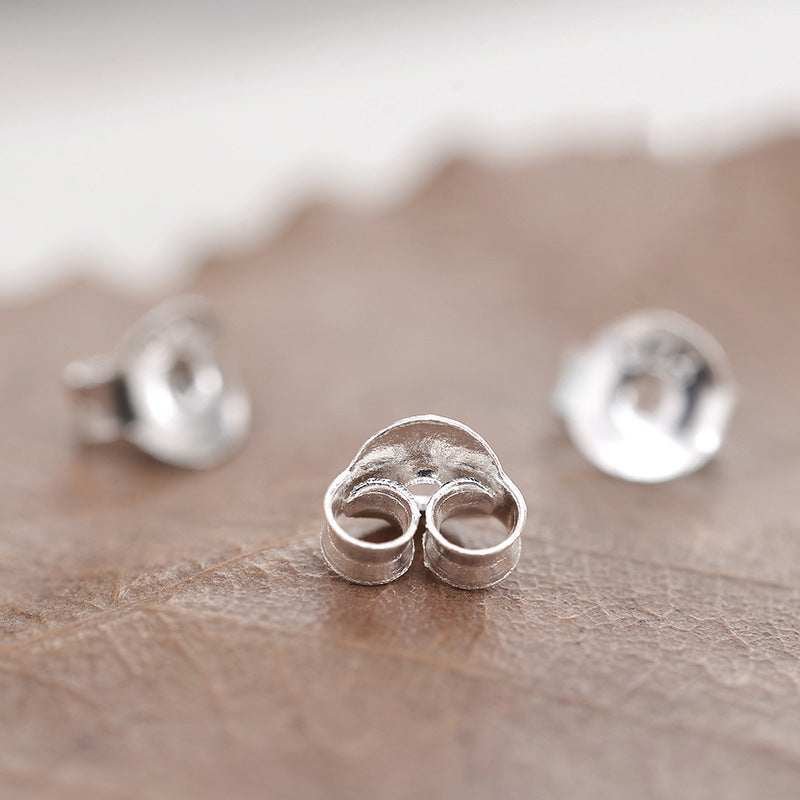 Plastic Ear Plug Pair Of White Stud Earrings