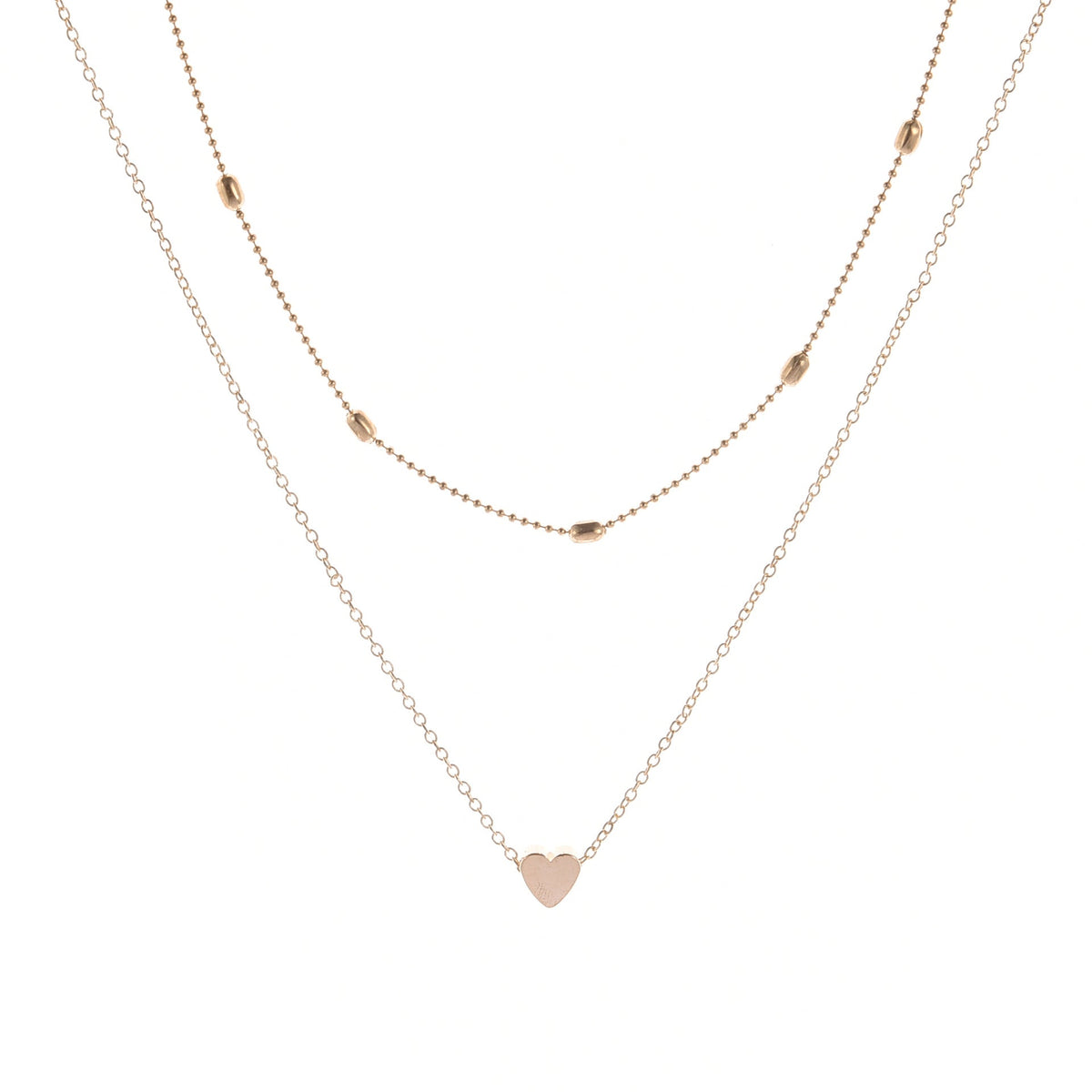 Women's Simple Trendy Street Shot Copper Peach Necklaces