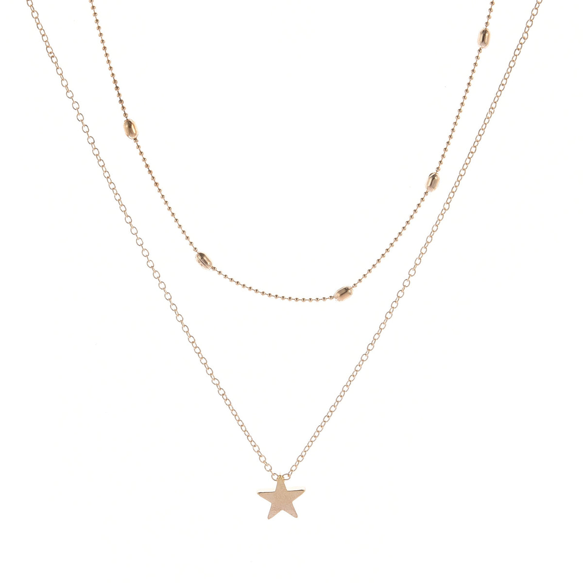 Women's Simple Trendy Street Shot Copper Peach Necklaces
