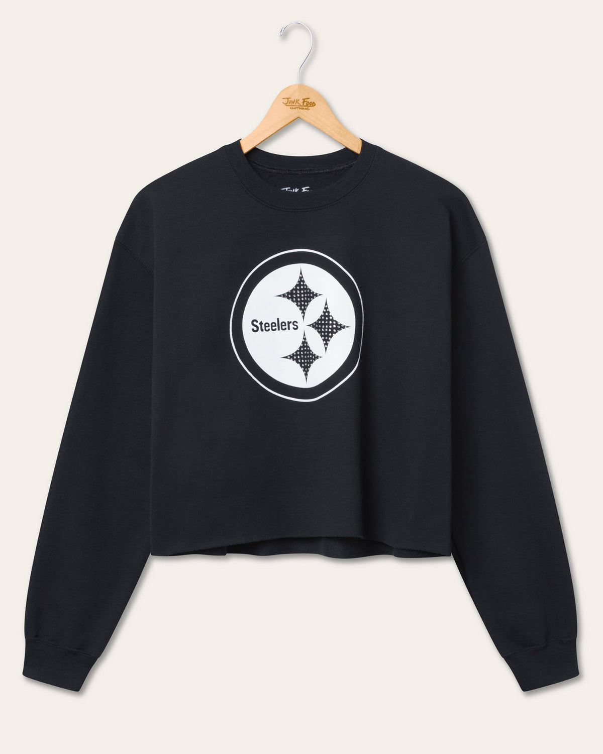 Steelers Bling Crop Fleece in black