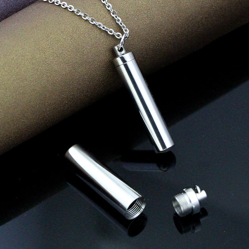 Creative Perfume Bottle Personality Simple Token Ing Stainless Necklace
