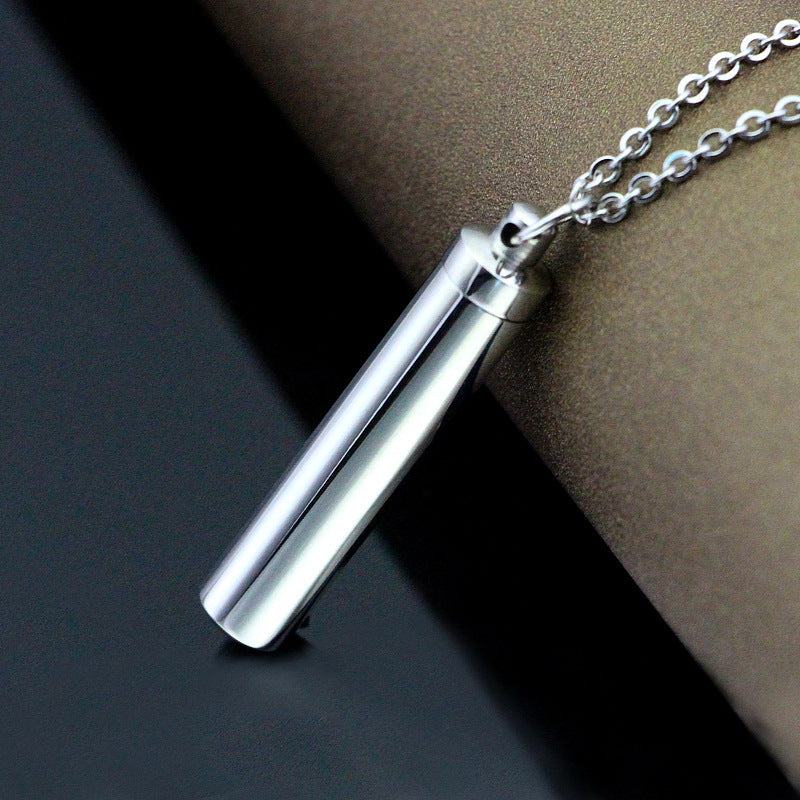 Creative Perfume Bottle Personality Simple Token Ing Stainless Necklace