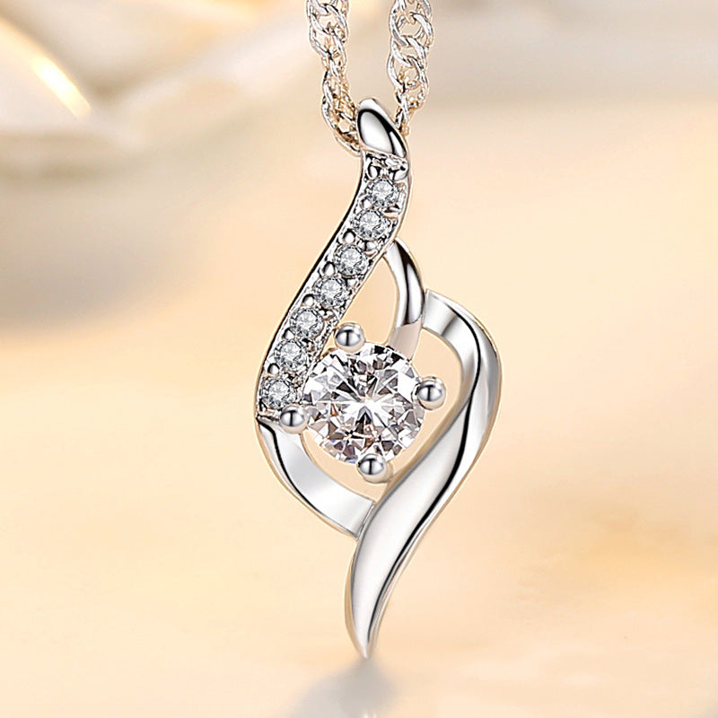 Feather Of Heaven Link Korean Crystal Allure Pendant