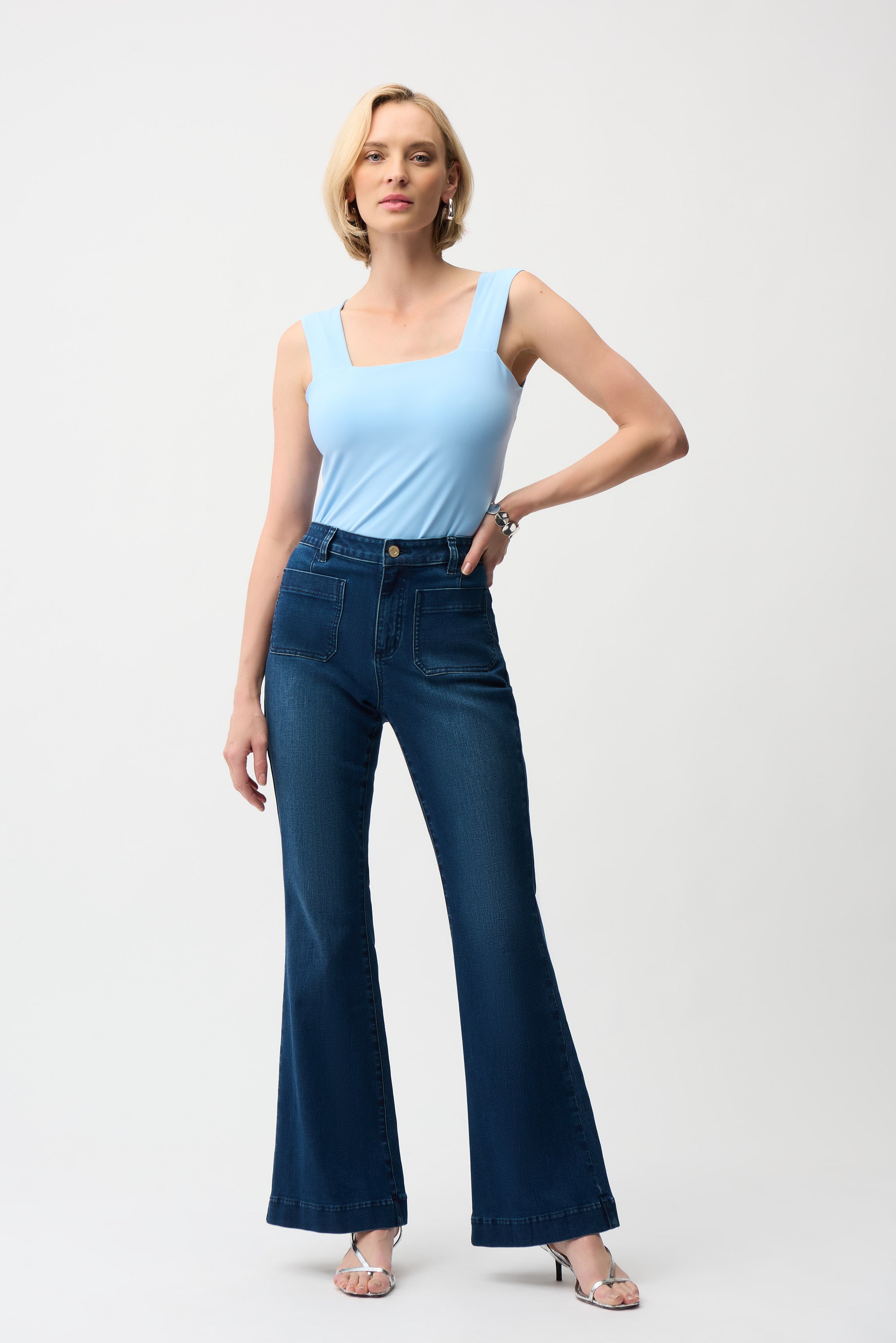 Joseph Ribkoff Sky Blue Classic Square Neck Cami Style 143132