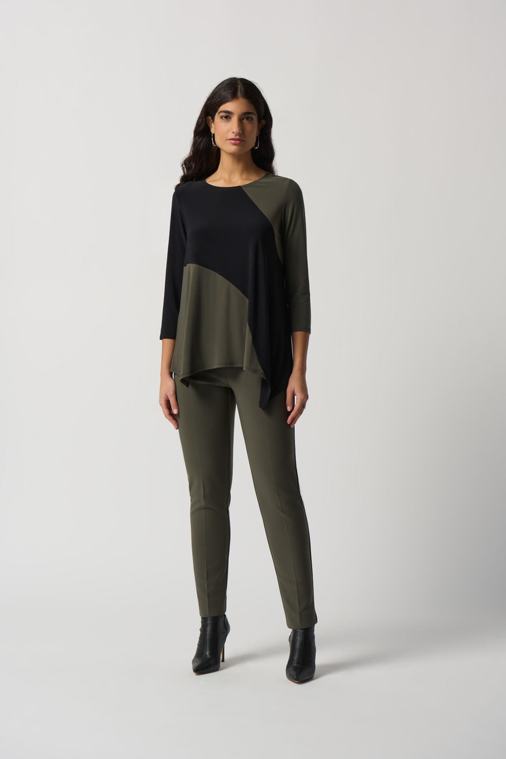 Joseph Ribkoff Avocado Classic Tailored Slim Pant Style 144092TT