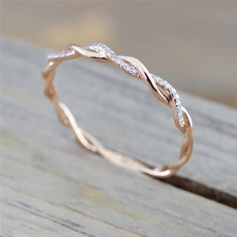 Women's Twist Couple Simple Fashion Accessories Little Rings
