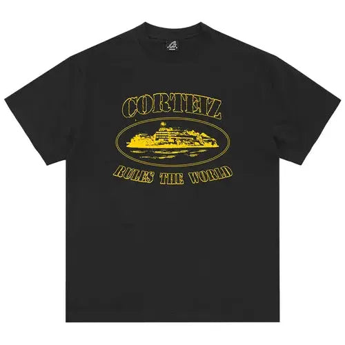 Corteiz OG Alcatraz Tee 'Black/Yellow'