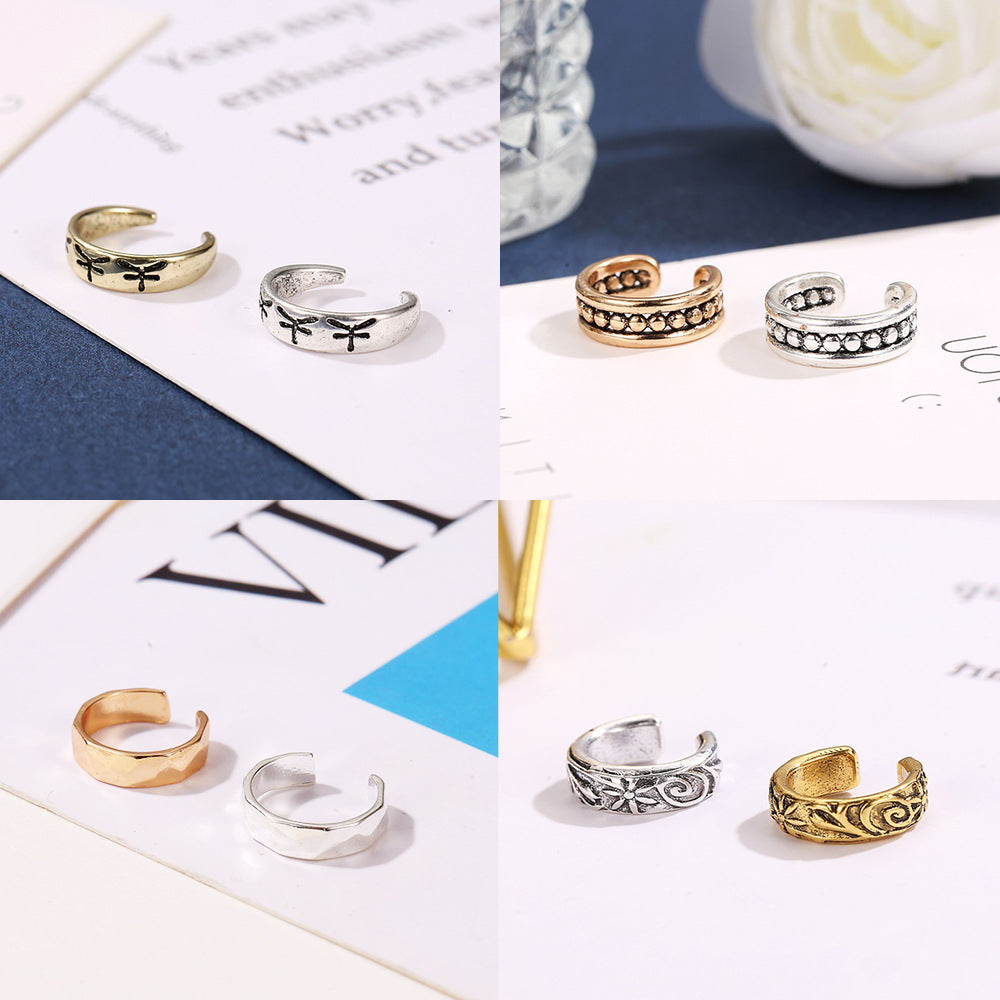 Women's Geometric Clips Retro Minimalist Creative Design Ear Clip