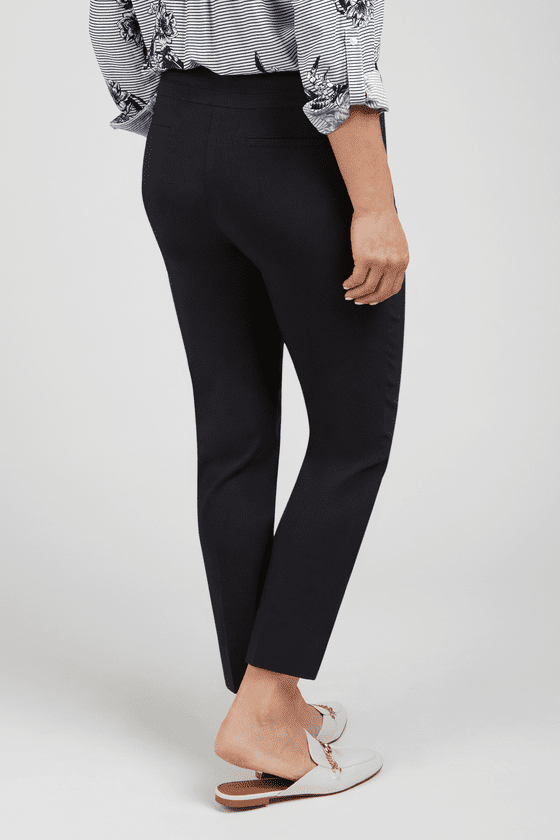 Renuar Basic Side Slit Ankle Pant