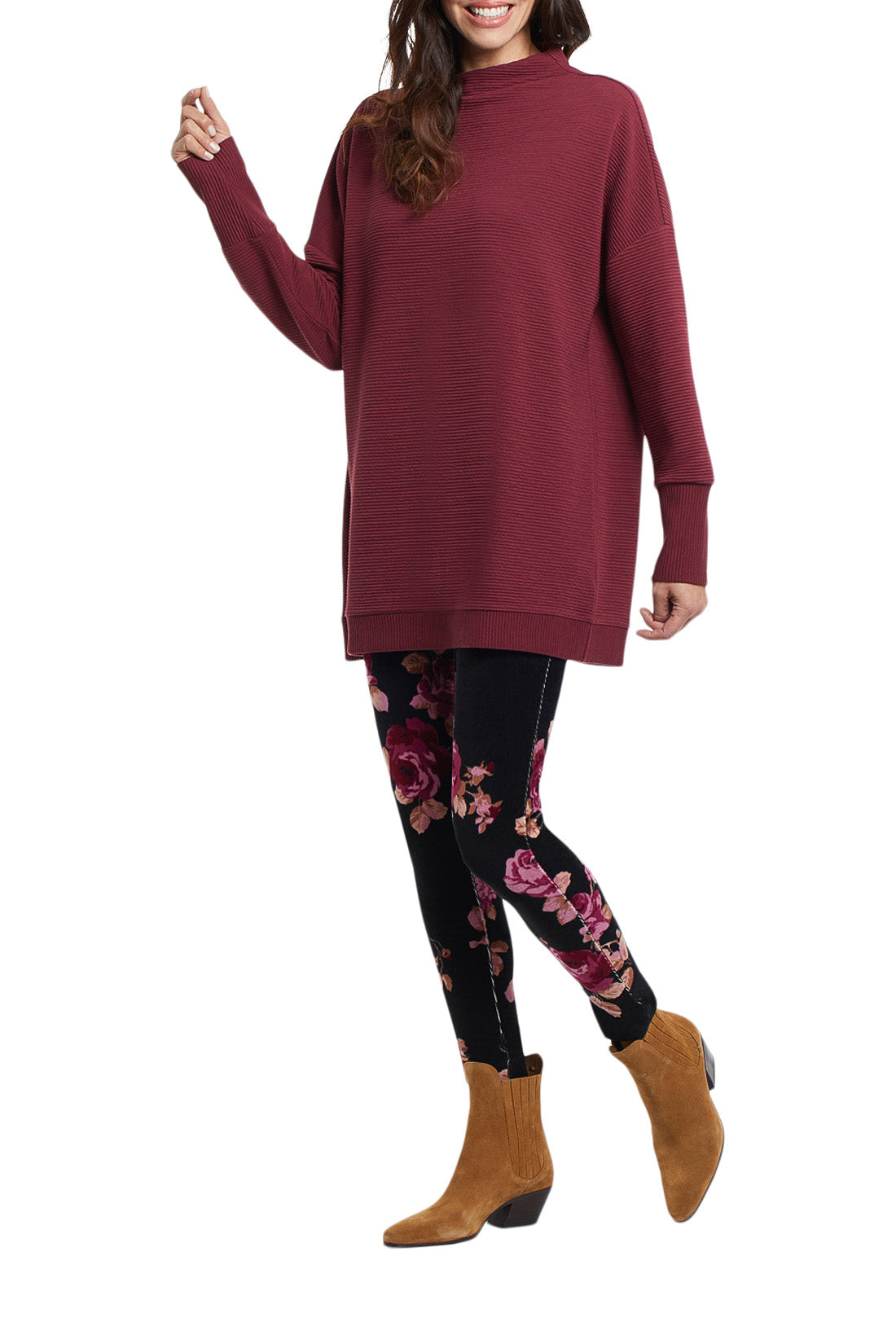 Tribal Ottoman Knit Tunic RUBYWINE / L Tribal Ottoman Knit Tunic RUBYWINE / L