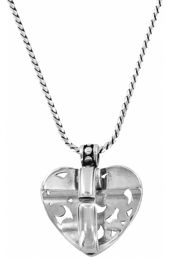 Brighton Contempo Heart Badge Clip Necklace