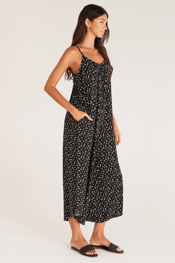 Z Supply Ditsy Floral Flared Jumpsuit