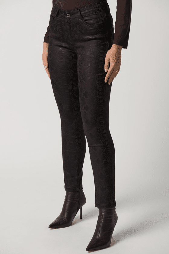Joseph Ribkoff Animal Print Slim-Fit Jeans