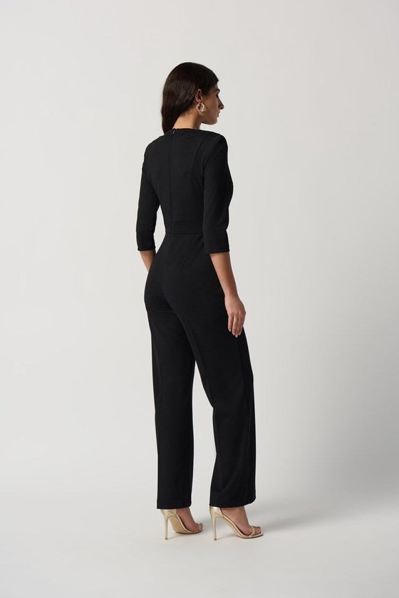 Joseph Ribkoff Scuba Crepe Wide-Leg Jumpsuit