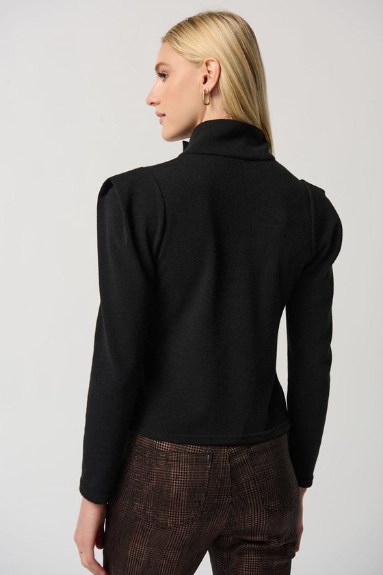 Joseph Ribkoff Sweater Knit Buttoned Fitted Top