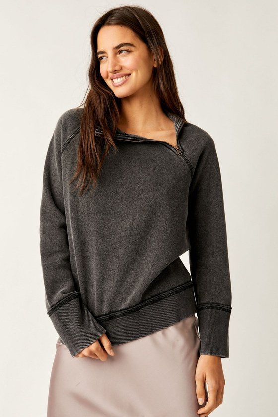 Free People Just a Game 1/2 Zip