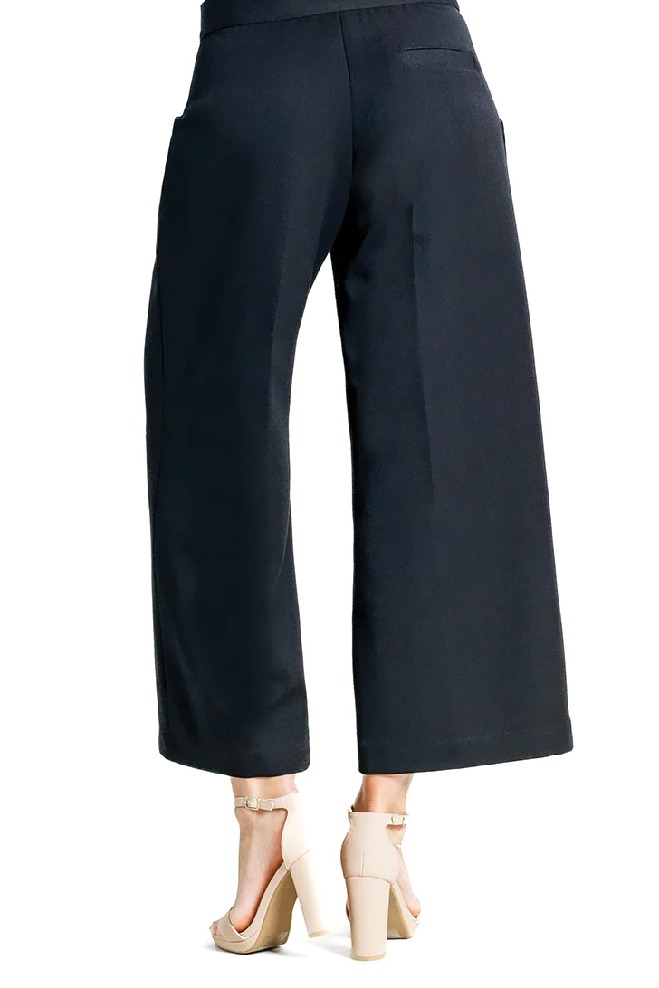 Woven Twill Cropped Trouser