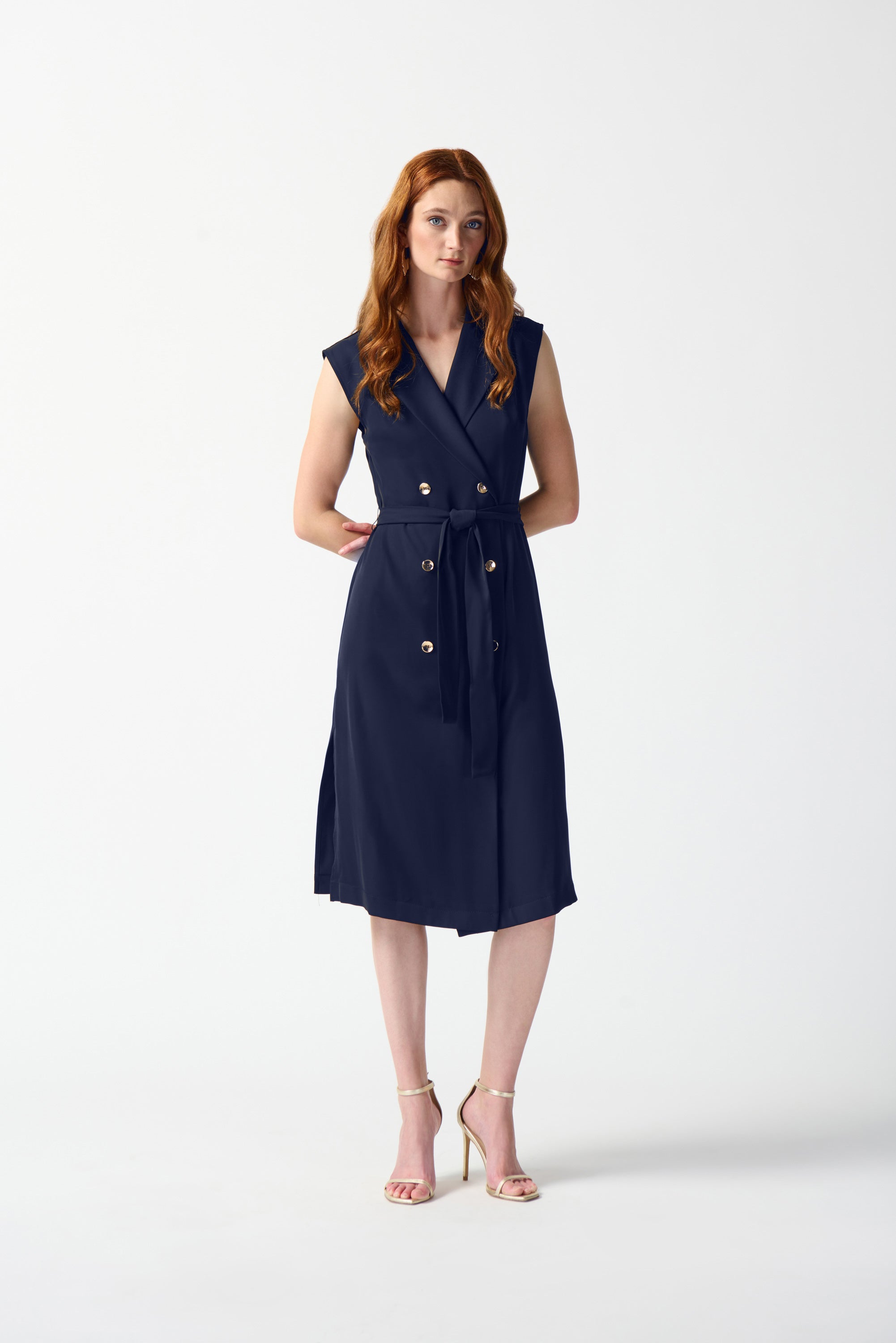 Woven Sleeveless Wrap Dress