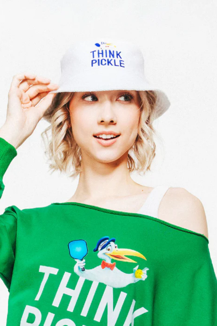 “Think Pickle” Top Spin Bucket Hat