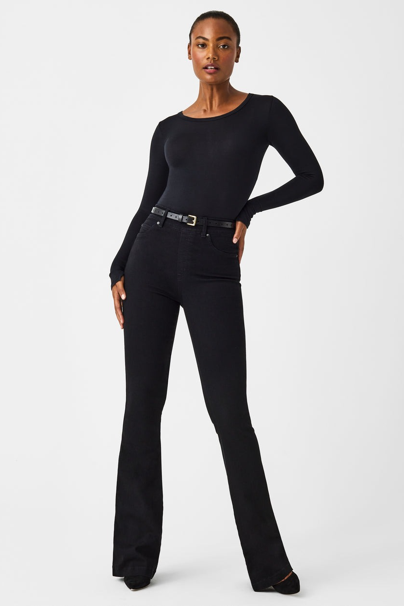 Flare Jeans-Clean Black