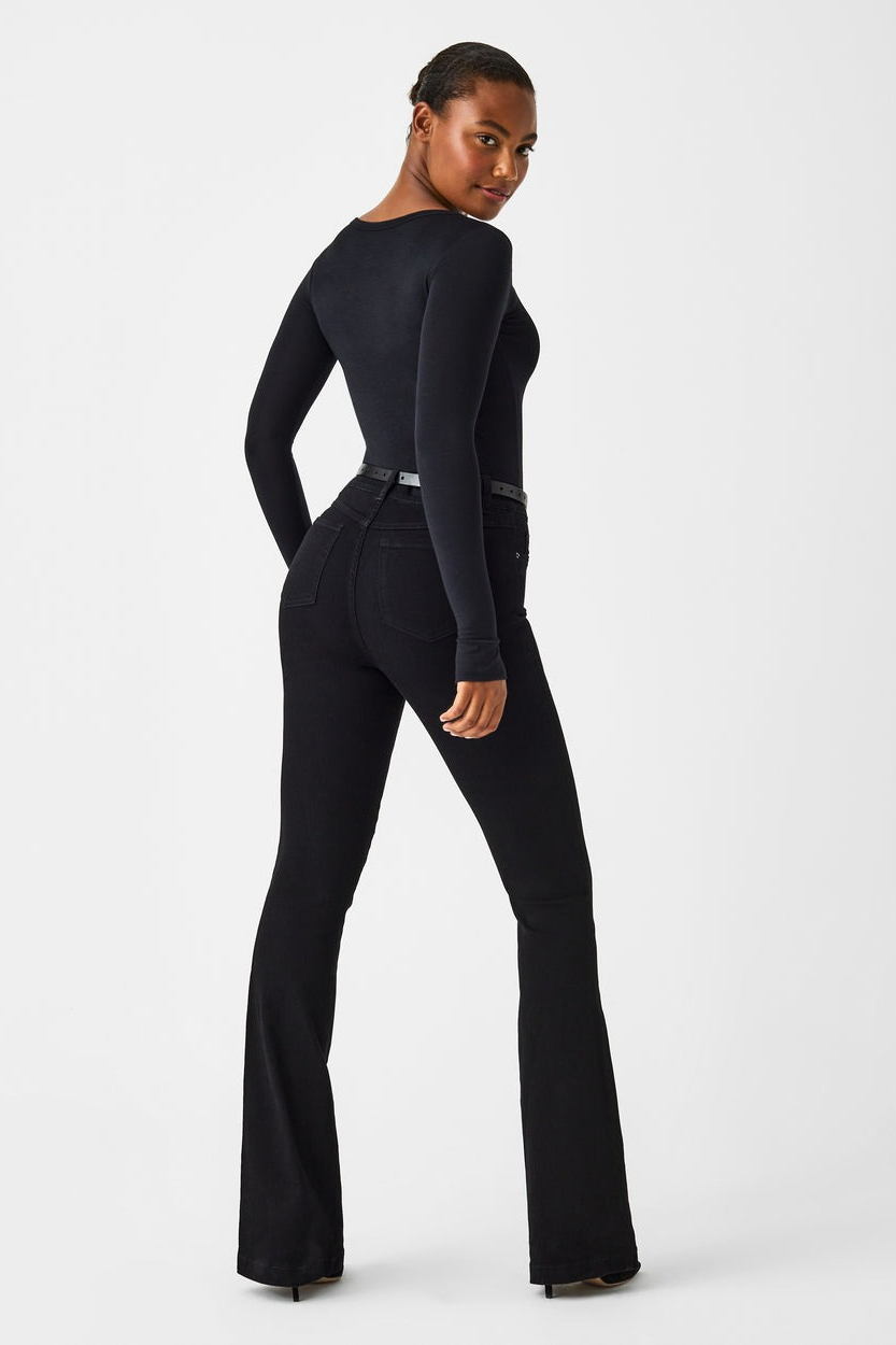 Flare Jeans-Clean Black