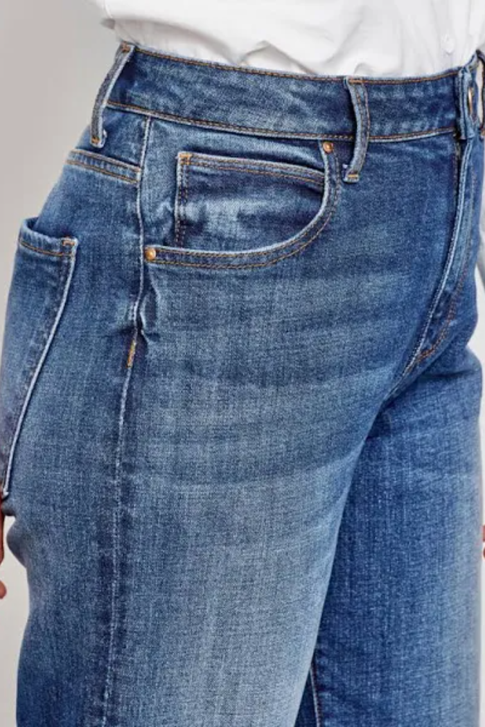 Sienna High Rise Wide Leg with Deep Cuff Jean