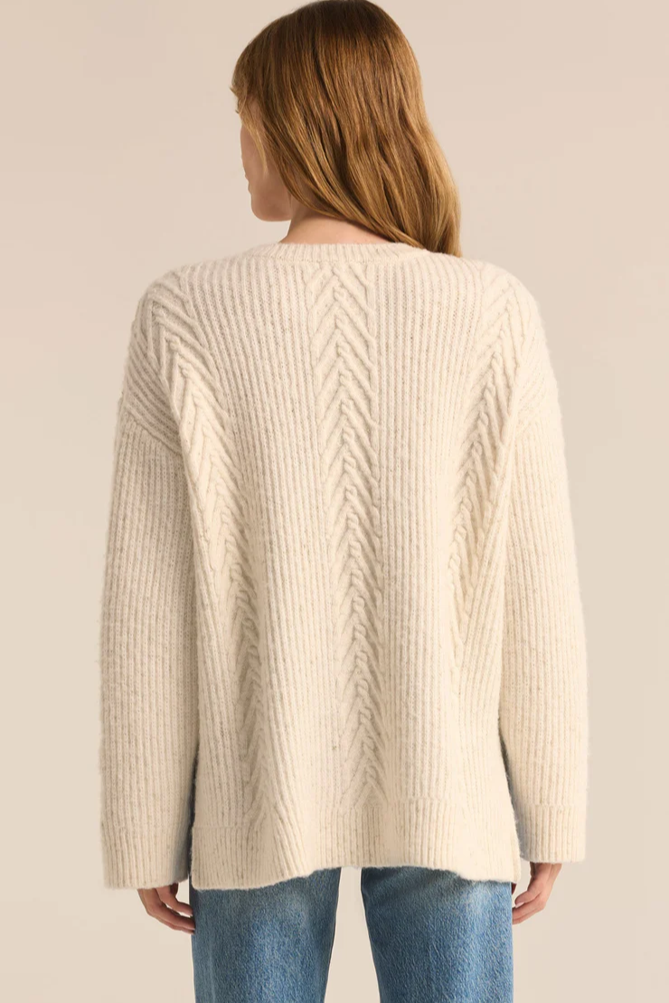 All That Glitters Cable Knit Sweater