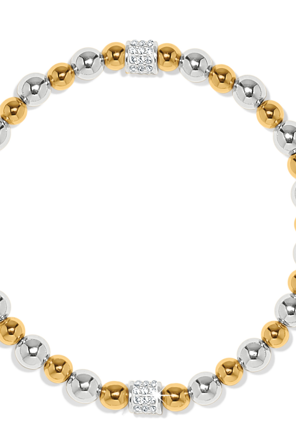 Meridian Petite Silver/Gold Stretch Bracelet