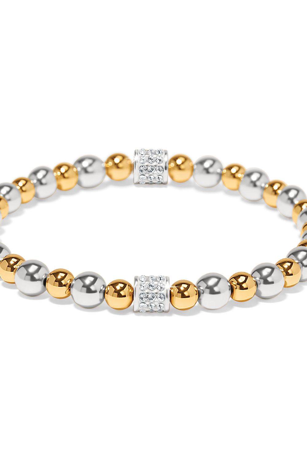 Meridian Petite Silver/Gold Stretch Bracelet