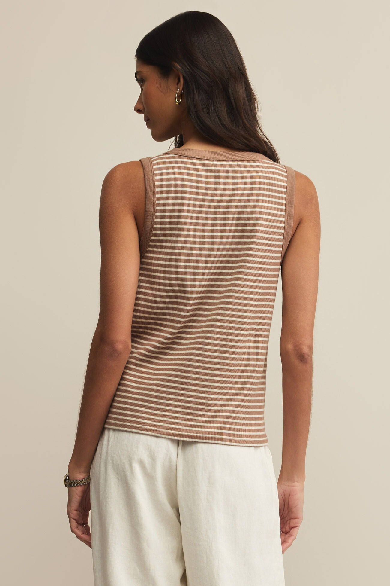 Elin Stripe Rib Tank