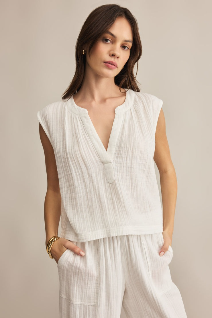 Weekend Escape Gauze Top