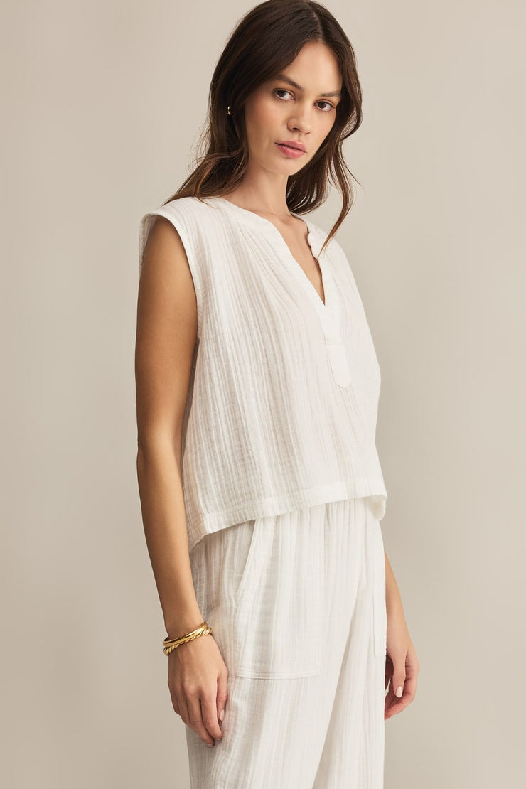 Weekend Escape Gauze Top