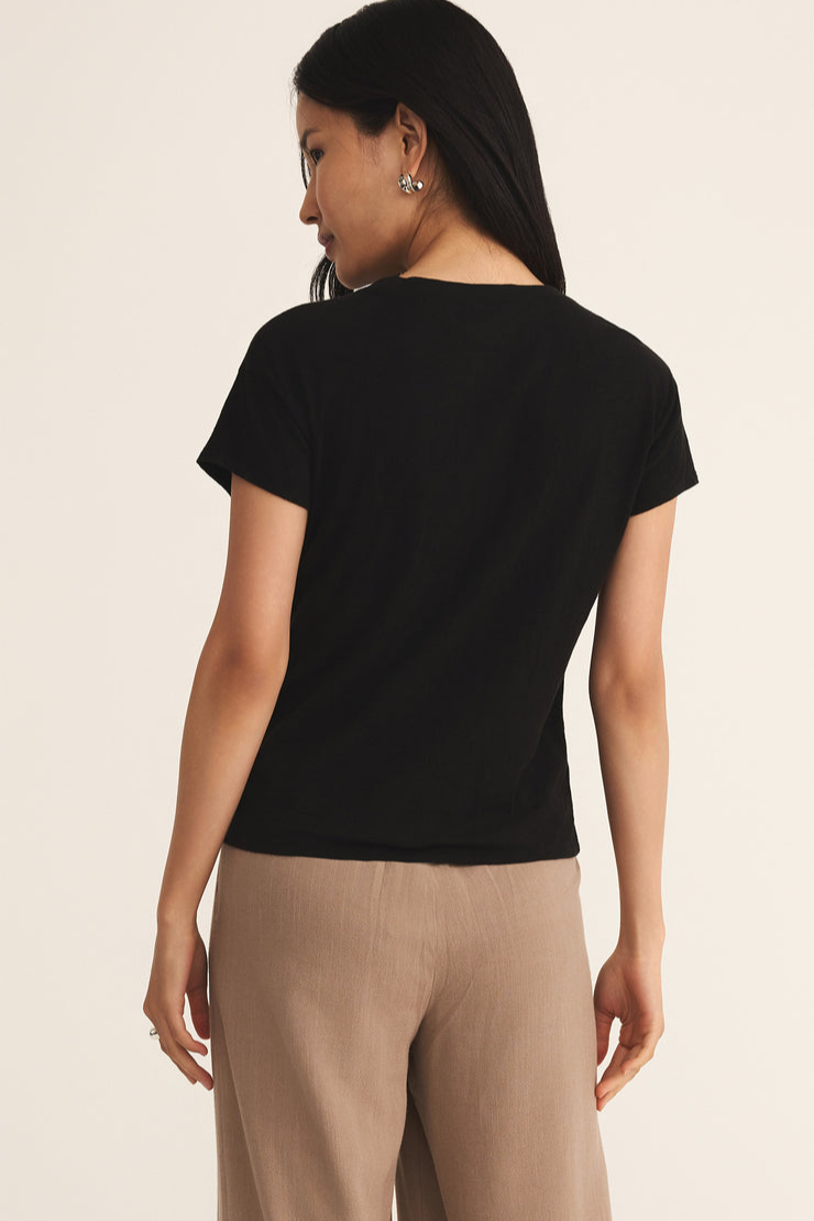 Modern Black Slub Tee