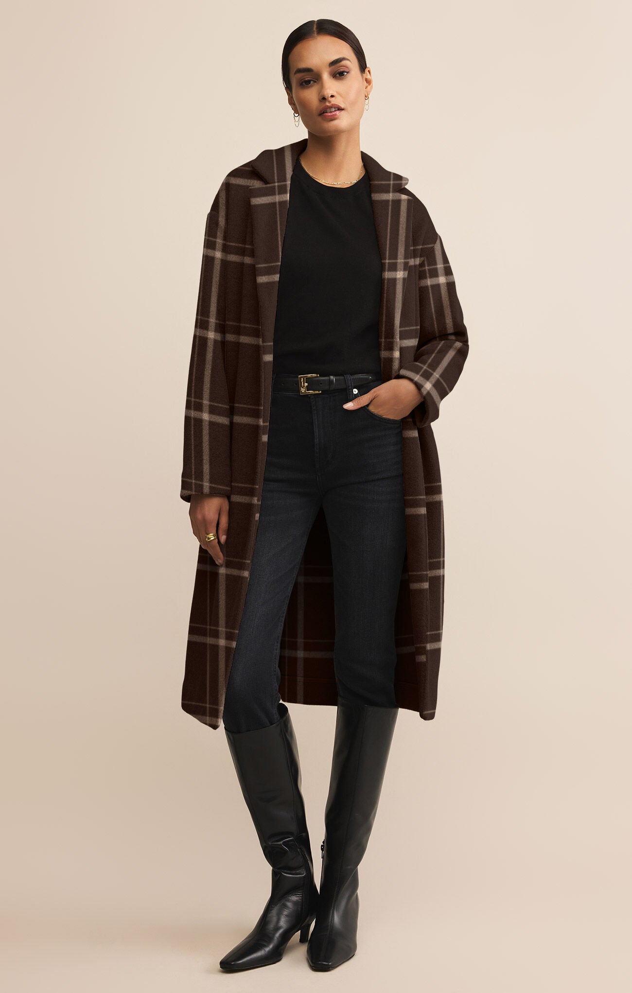 Mason Sweater Plaid Coat