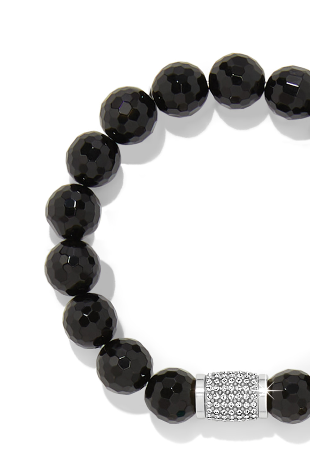 Meridian Solis Black Bead Stretch Bracelet
