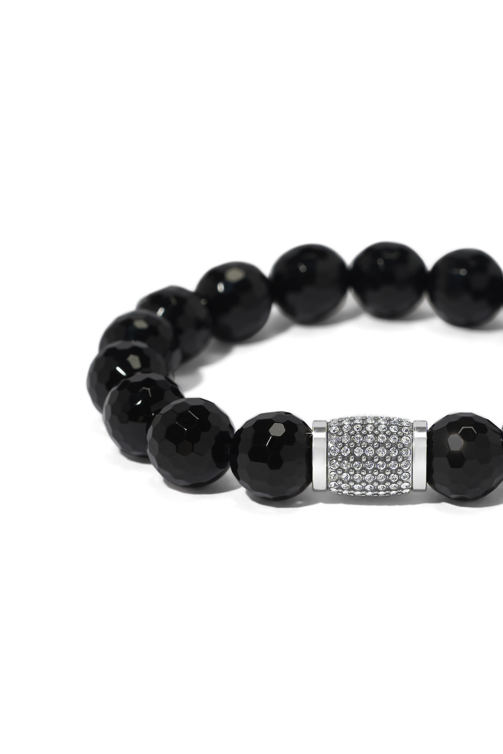 Meridian Solis Black Bead Stretch Bracelet