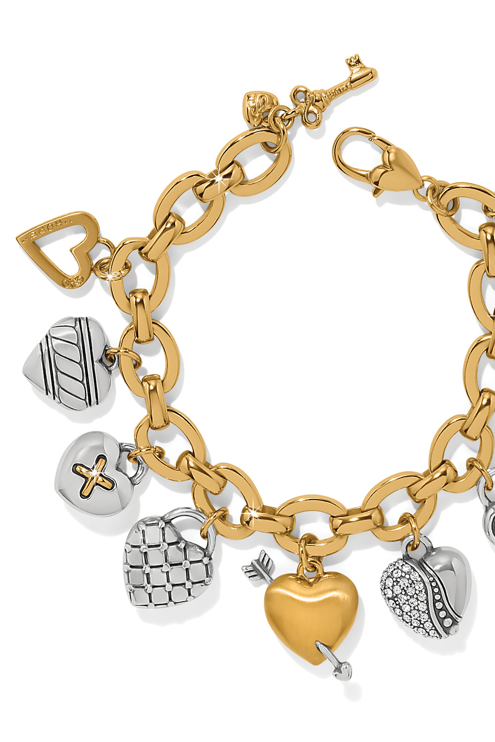 One Heart Large Charm Bracelet