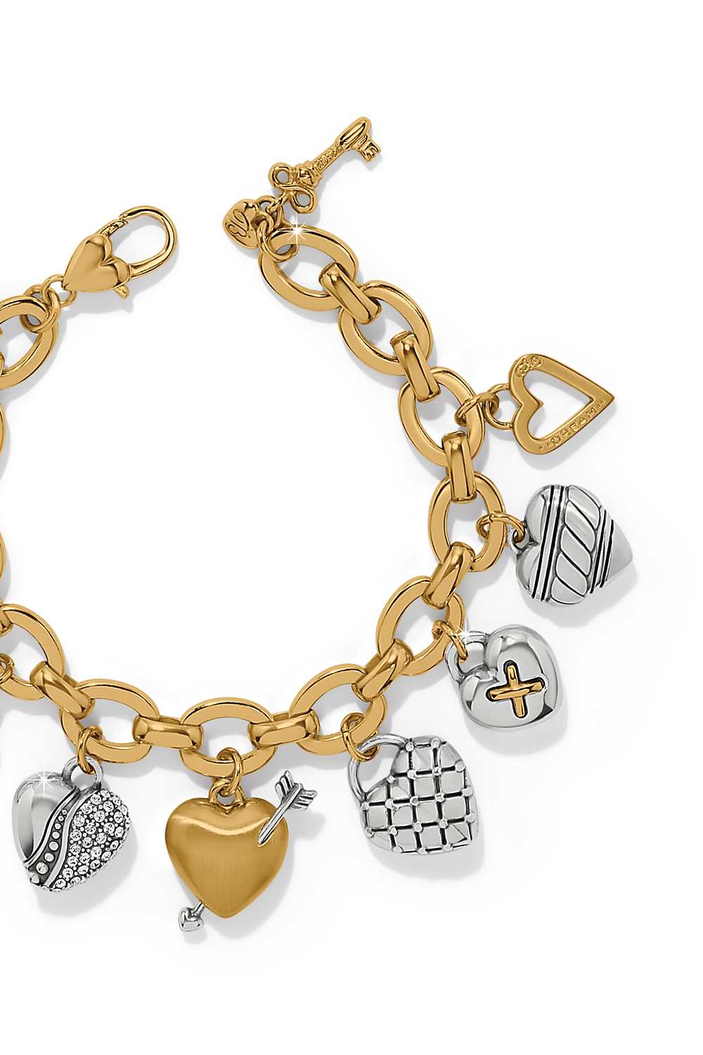 One Heart Large Charm Bracelet