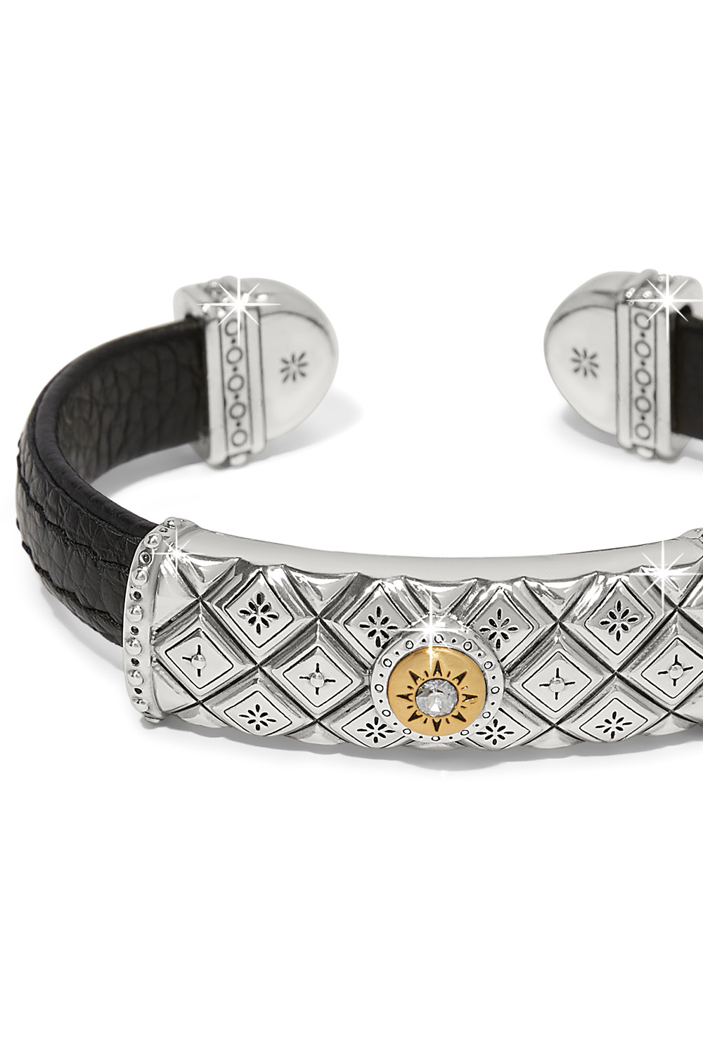 Mosaic Two Tone Black Bar Cuff