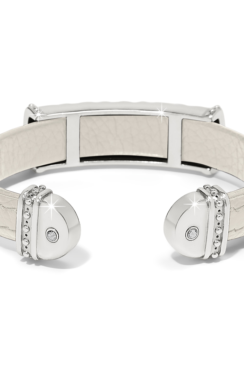 Mosaic 2 Tone Short White Bar Cuff