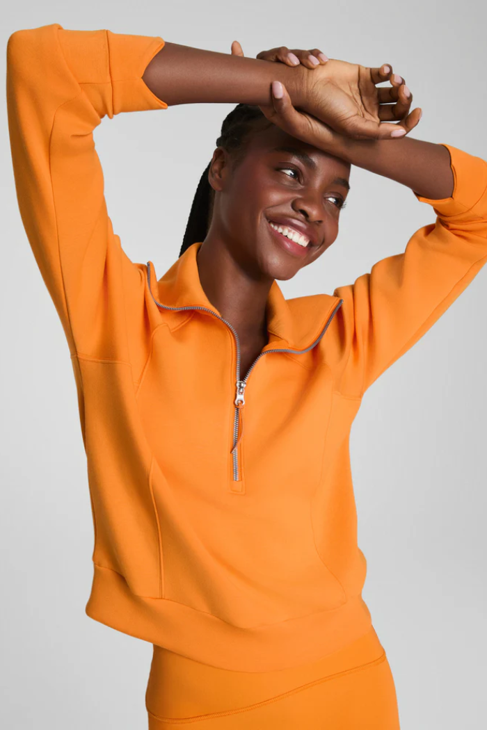 Air Essentials Half Zip-Monarch-Cerulean Blue