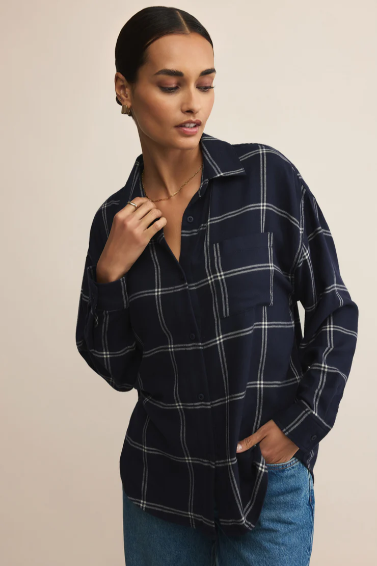 River Plaid Button Up
