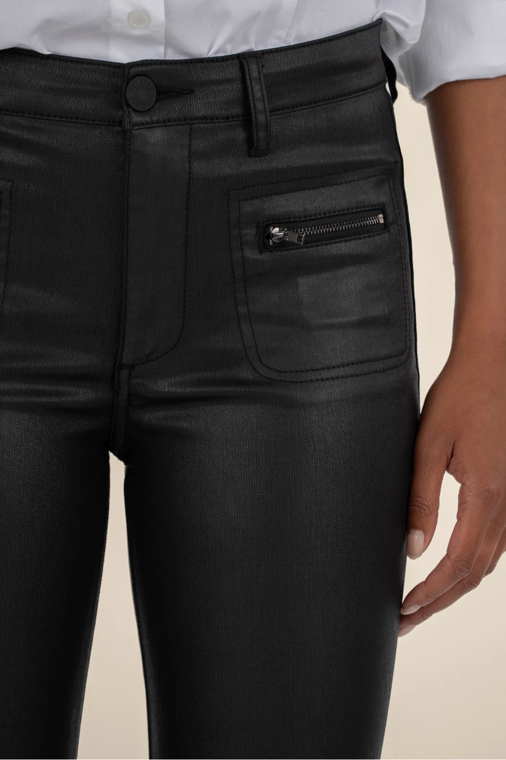 Kelsey Coated High Rise Ankle Flare