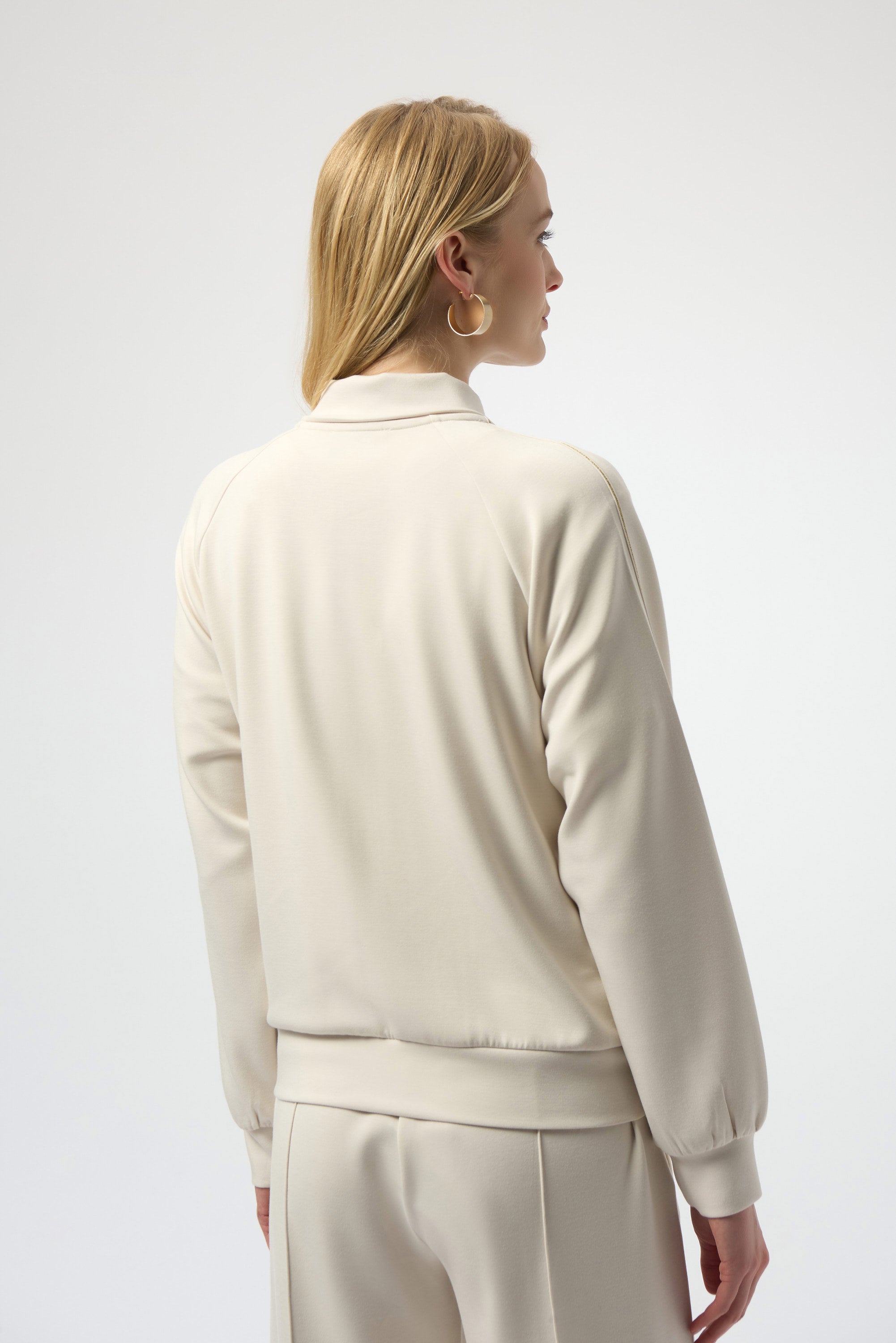 Casual Zipper Collared Top